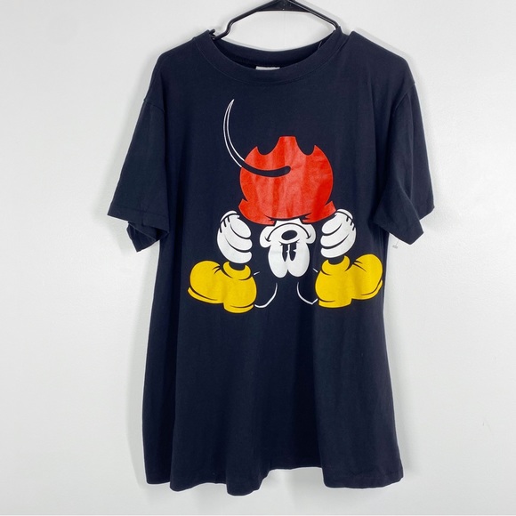 VINTAGE Mickey Mouse single stitch black Donkenny tee shirt - Picture 1 of 7